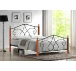 Wooden and metal bed 4