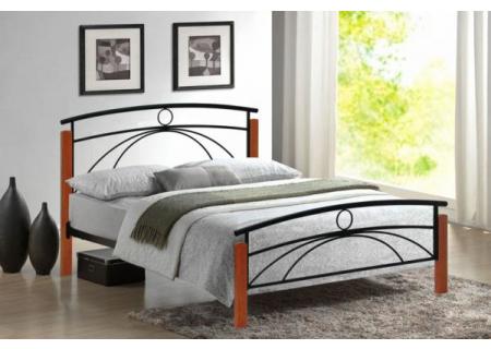 Wooden and metal bed 1